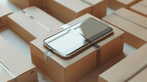 Imagen redimensionada de pequeños dispositivos electrónicos y smartphones
